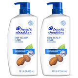 Head & Shoulders Shampoo, Daily-Use Anti-Dandruff Paraben Free Treatment, Dry Scalp Care with Almond Oil, 32.1 fl oz, Twin Pack