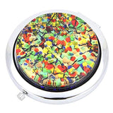 GlassOfVenice Murano Glass Millefiori Folding Compact Mirror - Golden Meadow