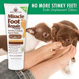 Miracle Foot Repair Cream (8 oz / 3-Pack) Repairs Dry Cracked Heels and Feet, 60% Pure UltraAloe Moisturizes, Softens, and Repairs