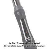 L'ANGE HAIR Le Curl Titanium Curling Wand | Professional Curling Iron for All Hair Types | Clip Free Hair Curler | Best Curling Wand for Tighter Curls & Beach Waves | Black 1” (25MM)