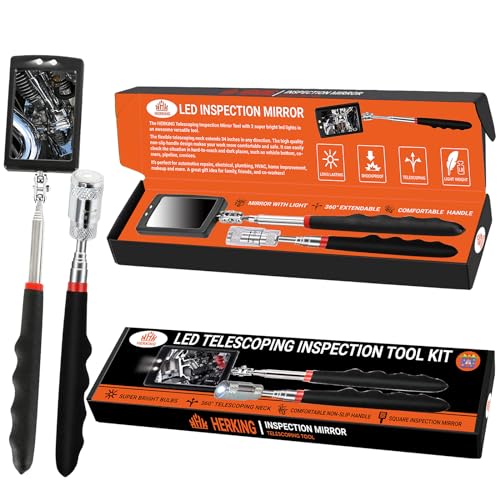 Mens Gifts for Him Telescoping Magnetic Pickup Tool with Telescoping Inspection Mirror, Unique Fathers Day Gifts for Men, Dad, Husband Boyfriend Birthday Gifts