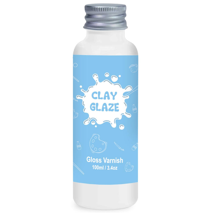 100ml Air Dry Clay Glaze, Air Dry Clay Varnish Can Not Only Used to Prevent Clay Cracking, Scratches, and Wear, It Can Also Having a Gloss Glaze Effect (Gloss)