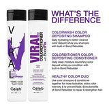 Celeb Luxury Intense Color Depositing Colorconditioner Conditioner + BondFix Bond Rebuilder, Vegan, Sustainably Sourced Plant-Based, Semi-Permanent, Viral and Gem Lites Colorconditioners