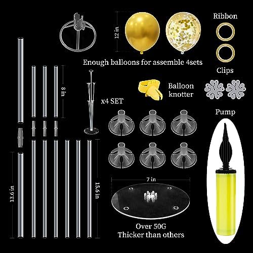 Black Gold Party Decorations Balloon Stand Centerpiece Table Decorations for Birthday Wedding Retirement Anniversary Father's Day Halloween New Years Graduation Decorations Class of 2025