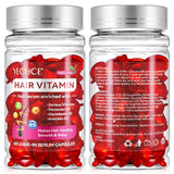 Hair Treatment Serum Hair Vitamin Capsules with Vitamin A C E B5 Pro B5, No Rinse with Moroccan/Macadamia/Avocado Oil for Hair Repair, Smooth & Shiny (2 bottle)