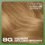 Clairol Natural Instincts Demi-Permanent Hair Dye, 8G Medium Golden Blonde Hair Color, Pack of 3