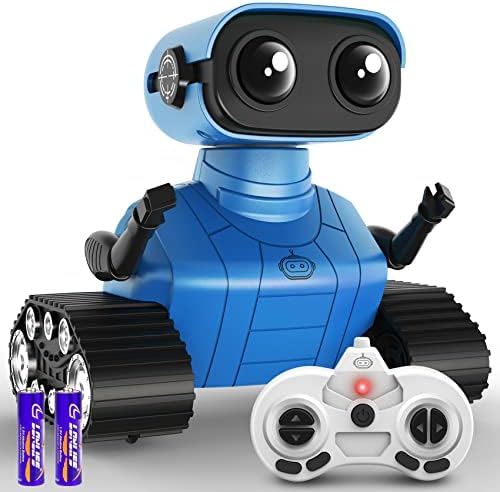 Hamourd Robot Toys for Boys Girls, Rechargeable Remote Control Emo Robots with Auto-Demonstration, Flexible Head & Arms, Dance Moves, Music, Shining LED Eyes for 5+ Years Old Kids