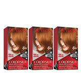 REVLON Colorsilk Beautiful Color Permanent Hair Color with 3D Gel Technology & Keratin, 100% Gray Coverage Hair Dye, 53 Light Auburn, 4.4 oz (Pack of 3)