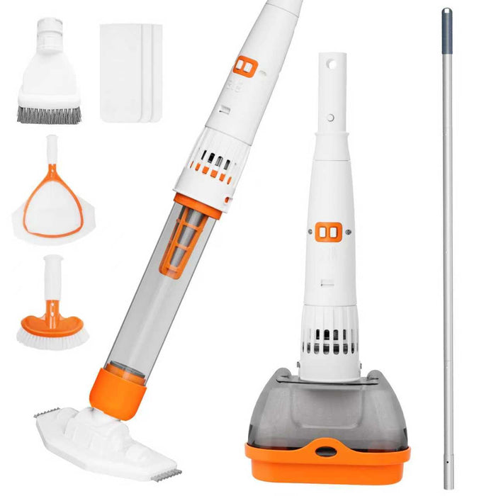 Rechargeable Pool & Spa Hot Tub Vacuum Cleaner - Dual Mode & Magnetic Drive System, 25µm Ultra Fine Mesh Filters for Hot Tub, Small Above Ground Pools, 70 Mins