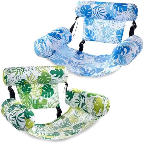 SLOOSH Inflatable Pool Floats Adult,2 Packs Floating Lounge Chairs,Blow up Pool Noodles for Adult Heavy Duty,Floating Chair for Party Summer Water Beach Lake Fun