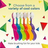 RADIUS Kidz Toothbrush Children's Right Hand BPA Free ADA Accepted Designed to Clean Teeth & Gums for Children 6 Years & Up - Assorted Colors - Pack of 6