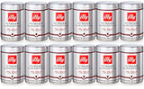 illy Whole Bean Coffee, Dark Roast, 8.8 oz (250g), 12 Cans