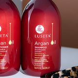 Luseta Argan Oil Sulfate Free Shampoo and Conditioner Set 2 x16.9Fl Oz Thickening for Hair Loss - Best for Damaged,Thin, Dry, Curly Hair - Smoothing & Nourishing