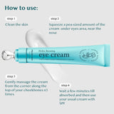 Under Eye Cream for Dark Circles and Puffiness - Caffeine Eye Cream Anti Aging Brightener With Niacinamide, Squalane, Peptide Complex, Korean Skin Care Formula - Massage Zinc Roller - Puffy Eyes