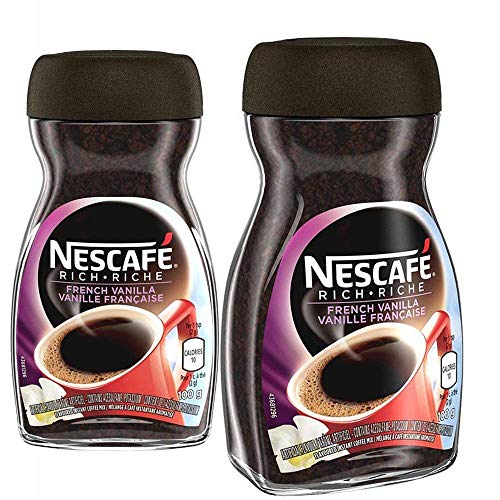 NESCAFE Rich Instant Coffee, 100g Jar, 2pk (French Vanilla) {Imported from Canada}