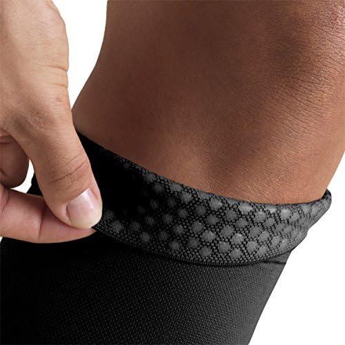 Truform Women's Compression Stockings, 20-30 mmHg, Thigh High Length, Closed Toe, Opaque, Black, Large