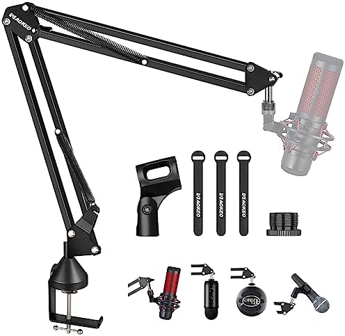 Microphone Arm Stand,Aokeo AK-35 Microphone Desk Stand-Microphone Suspension Boom Scissor Arm Stand For Blue Yeti,Blue Snowball iCE,QuadCast,Elgato