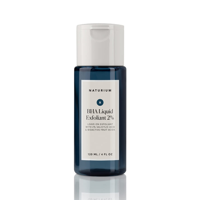 Naturium BHA Liquid Exfoliant 2%, Leave-on Face & Skin Care Exfoliating Pore Treatment, with Salicylic Acid & Bioactive Fruit Acids, 4 oz