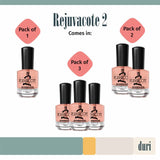 Duri Rejuvacote 2 Nail Growth System Sensitive Formula - Nail Hardener and Strengthener for Brittle, Breaking, Splitting Nail Repair - 0.45 Fl Oz (Pack of 2)