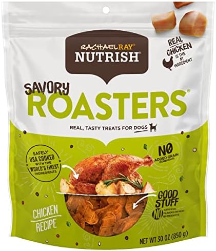 Rachael Ray Nutrish Savory Roasters Real Meat Dog Treats, Roasted Chicken Recipe, 30 oz. Bag