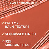 IT Cosmetics Glow with Confidence Sun Cream Blush, Sun Warmth-Blendable & Buildable Blush + Bronzer for a Pop of Sun-Blushed Color - 24HR Hydration with Hyaluronic Acid, Peptides & Vitamin E- 0.63 oz