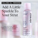 Eva NYC Kweeen Silver Body and Hair Glitter Spray for Shimmer, Washable Glitter Hairspray for Any Party Look, 4.9 oz