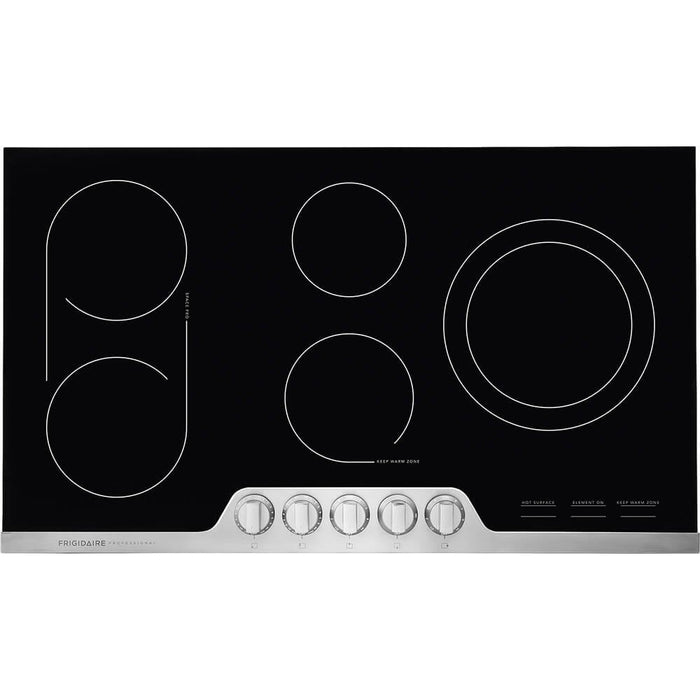 Frigidaire Professional 36 Inch Electric Range, Ceramic Glass Cooktop 5-Burner Flat with Stainless Steel Trim, FPEC3677RF