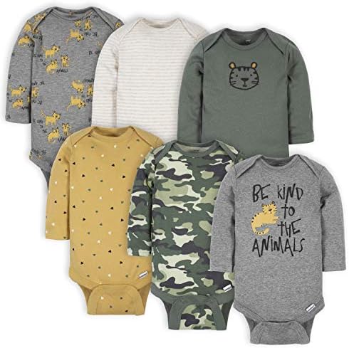 Gerber Baby Boys' 6-Pack Long-Sleeve Onesies Bodysuit