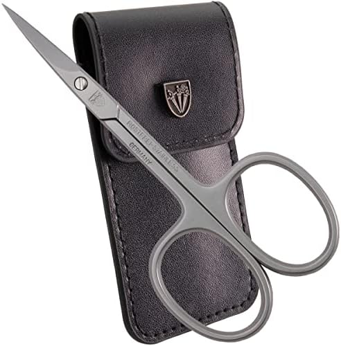 3 Swords Germany - brand quality STAINLESS STEEL INOX CURVED CUTICLE SCISSORS (1 PIECE) with case for manicure pedicure - nail care by 3 Swords - Made in Germany