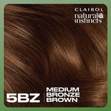 Clairol Natural Instincts Demi-Permanent Hair Dye, 5BZ Medium Bronze Brown Hair Color, Pack of 3