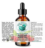 Bella Terra Oils - Organic Rosehip Seed Oil 2 oz - Cold-Pressed Elixir, Rich in Vitamin A, C, & E, Linoleic & Alpha-Linolenic Acid, Perfect Facial Emollient