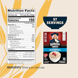 Quaker Old Fashioned Rolled Oats, Non GMO Project Verified, Two 64oz Bags in Box, 90 Servings, 4 Pound (Pack of 2)