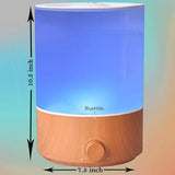 BlueHills Premium 4000 ML XL Essential Oil Diffusers - 70 Hour Run Aromatherapy Diffuser & Air Humidifier Mist for Large Room - 7 LED Colors Oil Diffuser Essential Oils for Home w/Auto Shut Off E403