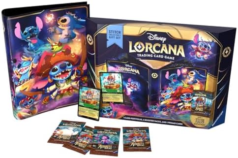 Ravensburger Disney Lorcana TCG: Azurite Sea Stitch Collector's Gift Set | Deluxe Collectible Set with Over 200 Art Pieces | Ultimate Game Experience for Ages 8+