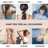 Kitsch Spiral Hair Ties for Women - Coil Hair Ties for Thick Hair, No Crease Hair Tie, Spiral Hair Ties No Damage, Hair Coils, Phone Cord Hair Ties for Thin Hair, Hair Ties Spiral, 8pc, 2pack (Basics)