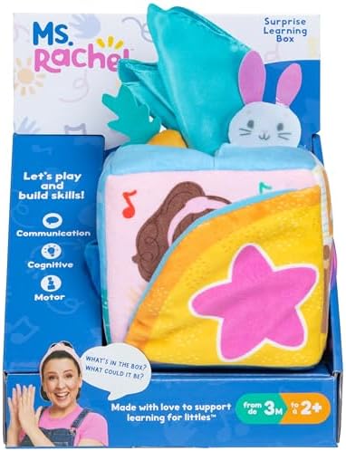 Ms. Rachel Official Surprise Learning Box, Educational Toys with Stuffed Animals, Sensory Toys & Activities for Babies, Toddler Toys for Girls & Boys Ages 0-2+