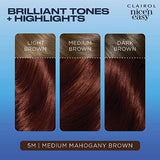 Clairol Nice'n Easy Permanent Hair Dye, 5M Medium Mahogany Brown Hair Color, 6.26 Fl Oz (Pack of 3)