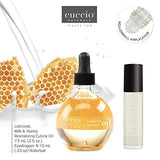 Cuccio Naturale Cuticle Revitalizing Oil Set - Provides Intense Hydration - Replenishes And Strengthens Nails - Promotes Healthier Skin - Easy To Use Rollerball Applicator - Milk And Honey - 2 Pc