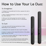 L'ANGE HAIR Le Duo Grande 360° Airflow Styler | 2-in-1 Curling Wand & Titanium Flat Iron Hair Straightener | Professional Hair Curler with Cooling Air Vents to Lock in Style | Adjustable Temp (Black)