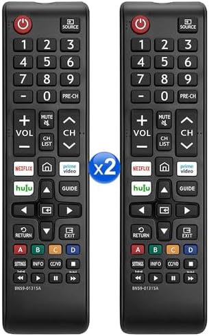 【Pack of 2】 Samsung TV Remote Control Replacement Universal for Smart TV 2010-2023 Models - Works with Samsung LED/LCD/QLED/4K UHD TVs, HDTV Remote with Easy Setup Durable Design