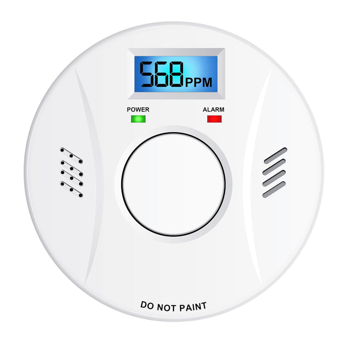 Carbon Monoxide Detector, Plug in Wall with 9-Volt Battery Backup, Digital LED Display (1 Pack)