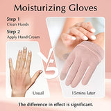 Evridwear Beauty Cotton Gloves with Touchscreen Fingers for SPA, Eczema, Dry Hands, Hand Care, Day and Night Moisturizing, 3 Sizes in Feather or Light Weight(6 Piars S/M, Light Weight Pink Color)