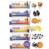 MOSH Variety Pack Protein Bars, 6 Count, High Protein, Low Carb, Gluten Free, Keto Friendly, Healthy Snack with Ashwagandha, Lion's Mane, and Collagen