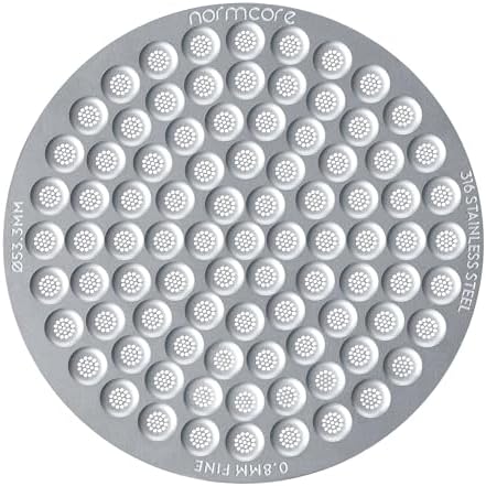 Normcore 53.3mm Puck Screen, 0.8mm Thickness, Lower Shower Screen, Reusable Metal Filter for Breville Sage 54mm Portafilter Basket, 316 Stainless Steel
