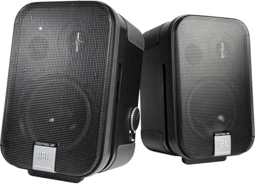 JBL Professional Control 2P Compact Powered Monitor, Master and Extension Speakers (C2PS), Black, 9.3" x W 6.3" x D 5.6"