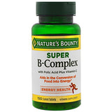 Nature's Bounty B-Complex with Folic Acid Plus Vitamin C, Tablets 150 Each (Pack of 1)