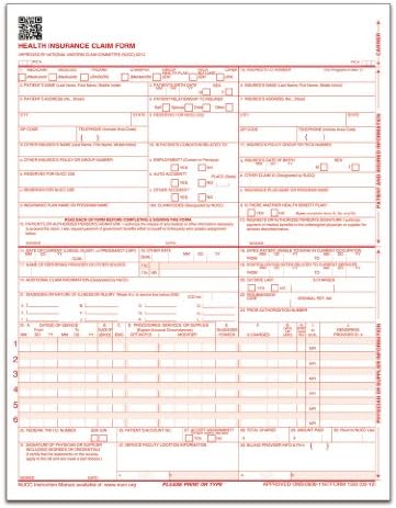 Adams Health Insurance Claim Forms for Laser Printer, 8.5 x 11 Inches, 100 per Pack (CMS1500L1V)