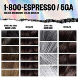 IGK Permanent Color Kit 1-800 ESPRESSO - Golden Ash Brown 5GA | Easy Application + Strengthen + Shine | Vegan + Cruelty Free + Ammonia Free | 4.75 Oz