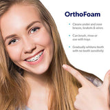 EverSmile OrthoFoam Braces Cleaner. Cleans Under Metal, Ceramic, Clear Brackets & Wires. Brush, Rinse with & Use in Trays. Foaming Bubbles Whiten Teeth & Fight Plaque (50ml - 2pk)