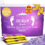 Crafts And The City SOO Jelly Pedicure Packs - Pedicure Foot Soak For Feet - Moisturizing Jelly Spa Pedi Soak - Foot Spa Bath Soak For Soaking - Pedicure Foot Gel To Relax Sore Feet (Lavender)